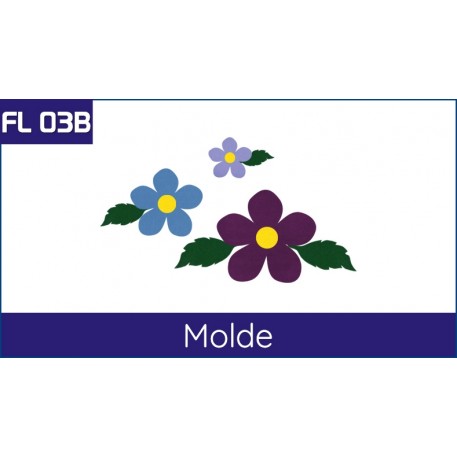 FL 03 B - Três Flores Miúdas com Folhas e Miolo