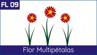Flor multipetalas feita na Fit LAser